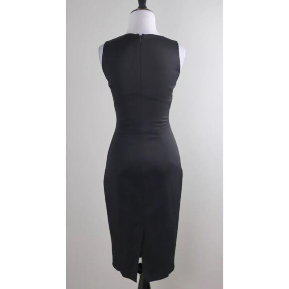 Reiss Black Sheer Mesh Brightwell Pencil Sheath Dress 6 - Picture 3 of 15
